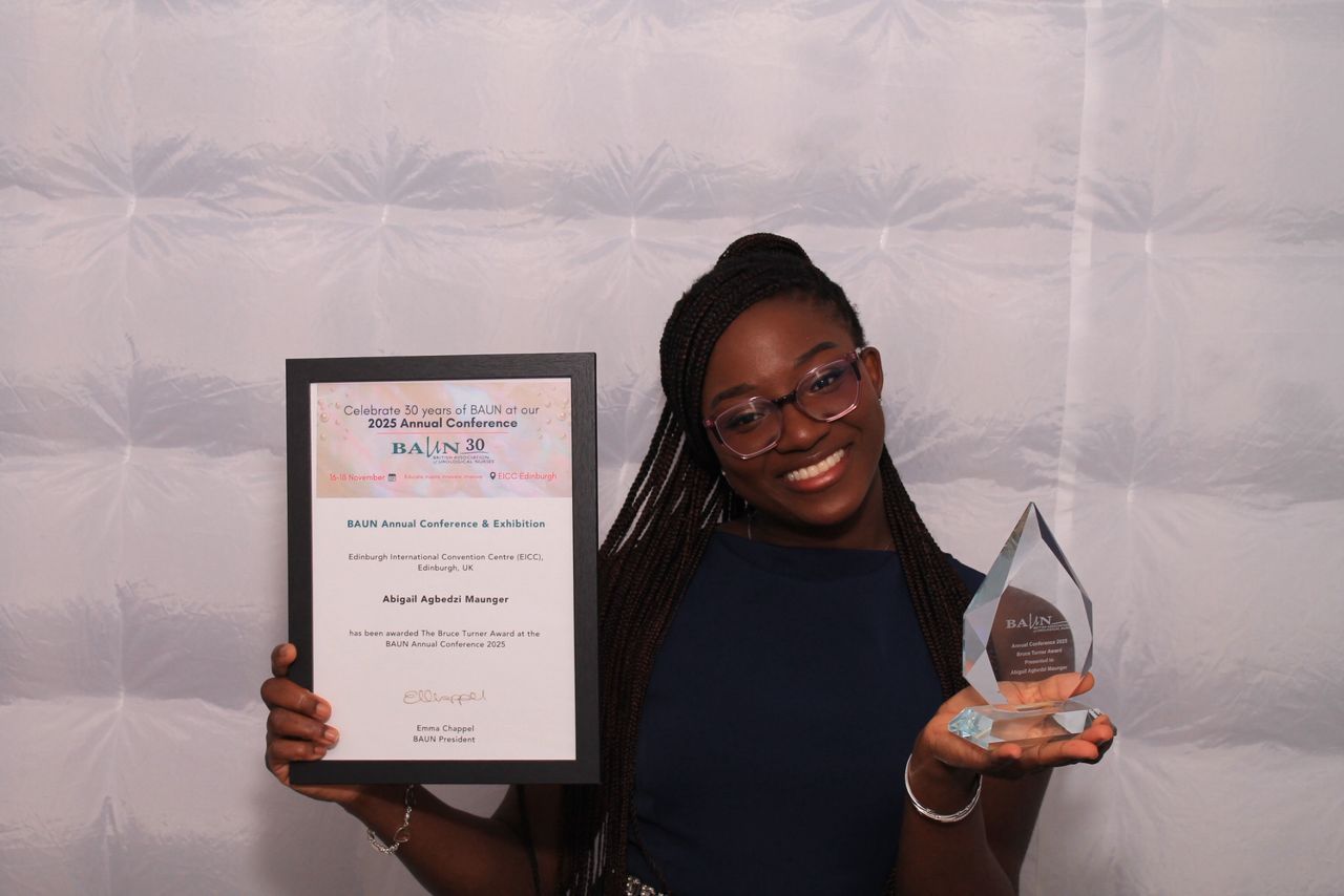 Abigail from KASOA makes Ho NTC proud as she wins the best urology nurse in United Kingdom.
